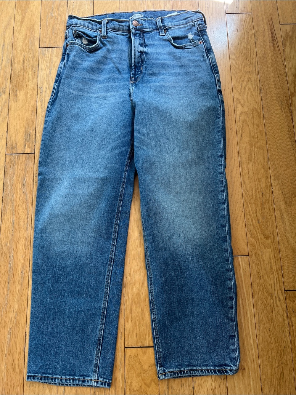 Old Navy Women's Relaxed Straight-Leg Jeans - Blue Wash